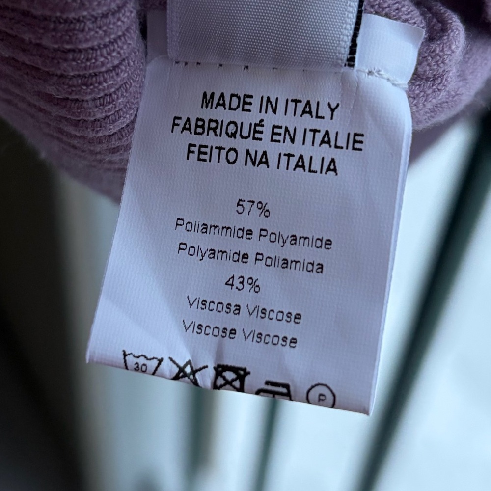 🆕 Ottod’Ame Essence Lavender Turtleneck Sweater US 10 Made in Italy ViscoseBlend - Picture 16 of 17